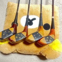 パーシモンウッド ゴルフクラブセットの画像