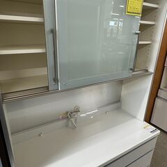 【ジャングルジャングル滋賀草津店】ジモティ来店特価!!　食器棚　ホワイト　J-250944の画像