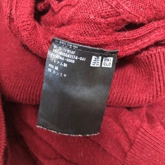 ユニクロ　カシミヤ入りニット　セーター　ボルドー　メンズXLの画像