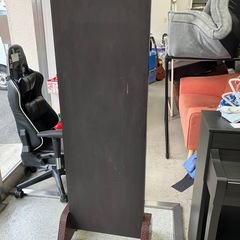 A2509-130 鎌倉彫り スタンドミラー キズ汚れ有り 中古の画像
