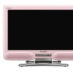 SHARP AQUOS ピンクのテレビの画像