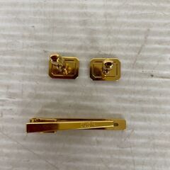 カフス タイピン セット まとめ まとめ売り カフスボタン ネクタイピン フォーマル ゴールドカラー メンズアクセサリー A0354の画像