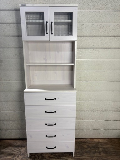 11/12 終 佐藤産業 木目調エレガントキャビネット 食器棚 キッチンキャビネット　菊MZ