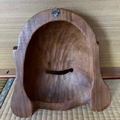 布袋さま（木彫）　壁掛けの画像