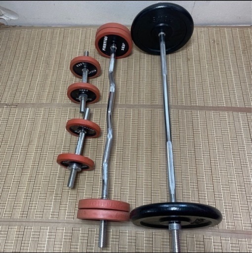 【まとめ売り】トレーニング用品セット（ベンチ・ラック・バーベル・ダンベル）