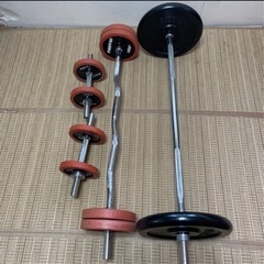 【まとめ売り】トレーニング用品セット（ベンチ・ラック・バーベル・ダンベル）の画像