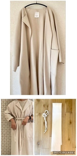 emmi リバーコート　ストール付21AW/O/ウール/IVO/13WFC214004