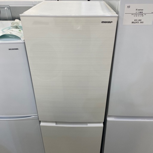SHARP 2ドア冷蔵庫 SJ-D18H-W 2021年製 179L