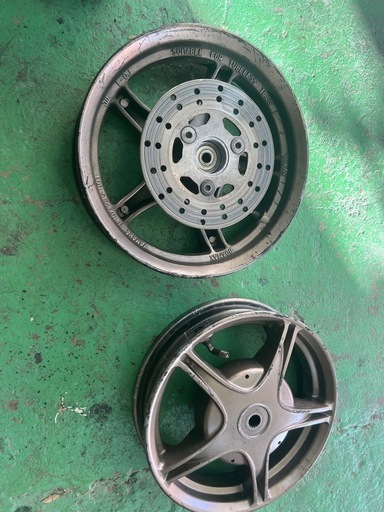 sa39ジョグ前後セットアルミホイール