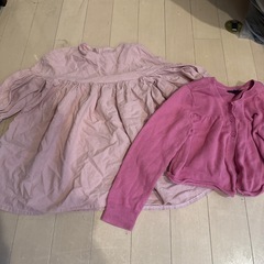 子供用品 秋服ワンピースセット 90-95サイズの画像