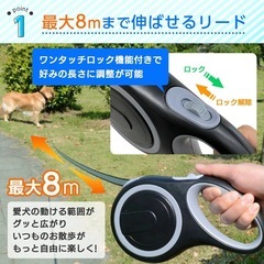 犬　伸縮リード　青の画像