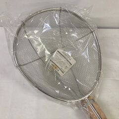 未使用　弁慶 業務用 すいのう 網ヒシャク 　大　麺切り　かす揚げ 湯切り 水切り 裏ごし そば揚げ あく取り 全長600　天然木柄　厨房　愛知　一宮市　江南市　稲沢市　名古屋　岐阜　各務ヶ原　岐南町　羽島　三重　グッドプライス一宮の画像