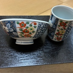 【未使用品　茶碗と湯呑み5客セット】の画像