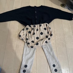 子供用品 秋服 ロンパースセット80サイズの画像