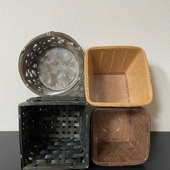 【優先条件有】花アレンジのカゴ（ポット）5個セット！の画像