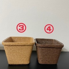 【優先条件有】花アレンジのカゴ（ポット）5個セット！の画像