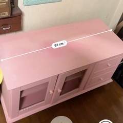 テレビ台　ピンク　収納
の画像