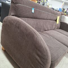 J1472【リユースのサカイ柏店】3人掛けカウチソファ　ブラウン　　クリーニング済みの画像