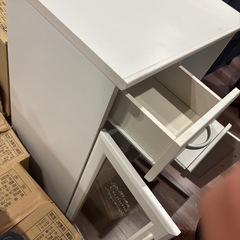 食器棚　白色　炊飯器置きの画像