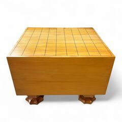 脚付将棋盤 駒台付き◆木目美品 木箱あり 極厚30㎝ 台部分厚み18㎝ 蔵出し品 おそらく本榧の画像