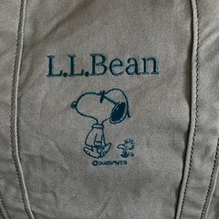 L.L.Bean スヌーピー　トートバッグ カーキ色の画像