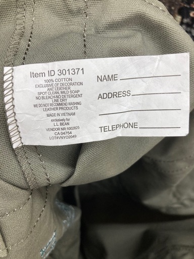 L.L.Bean スヌーピー　トートバッグ カーキ色