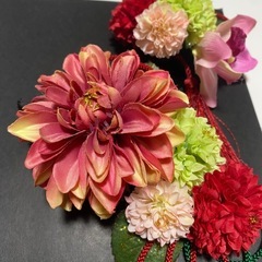 髪飾り　花の画像