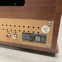 ターンテーブル　レコードプレイヤー　TCD-291EC とうしょう　CDプレイヤー　カセットデッキ　の画像