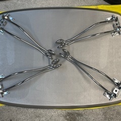 【中古】¥1,500 折りたたみ式テーブル　座卓　シルバー【I I063】の画像