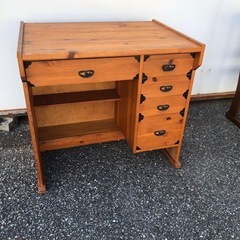 学習机　天然木　作業台の画像