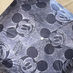 【新品・未使用】ミッキーマウス 晴れ雨兼用 日傘 ワンタッチ開閉式 折りたたみ傘 UVカット 遮光の画像
