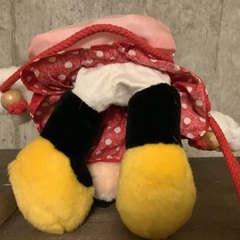 リュックを背負った　ミニーマウス　ぬいぐるみ　レトロ　TOMY Disney ディズニーの画像