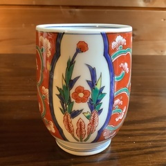 2客セット　有田焼　ペア　湯呑み　花柄　夫婦湯呑み　茶器の画像