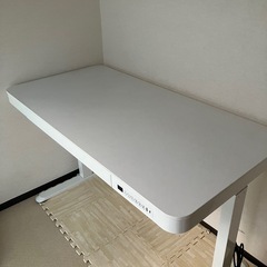 昇降テーブル　白　ホワイト　60奥行き x 120幅 x 70高さ cm　の画像