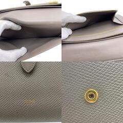 セリーヌ CELINE 二つ折り財布 ラージ ストラップウォレット 長財布 10B633BFP グレーの画像