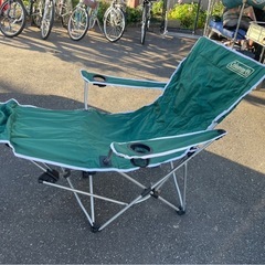 Coleman　コールマン　イージーリフトチェアST　D.グリーン　170-7549　キャンピングチェア　折りたたみ　椅子　イス　キャンプ　ソロキャン　アウトドア　BBQ　2点有り　中古　③の画像