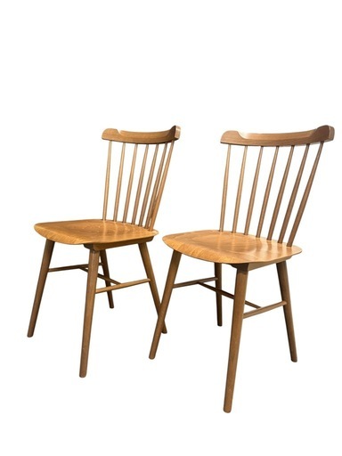 2脚SET】美品 最高 TON トン ウィンザーチェア カウンターチェアブラウン