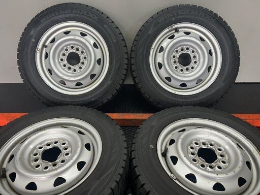 【DUNLOP WINTER MAXX WM02 155/80R13】スタッドレス【スチールホイール 13インチ 4.5J4HPCD100】ハブ径54mm パッソ等　(STD030)