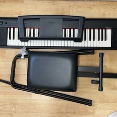 YAMAHA 鍵盤 キーボード 電子ピアノ NP-11 椅子 スタンド 譜面台 アダプター付きの画像