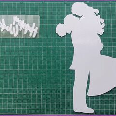 ★ウェディング用のカップルシルエット　ケーキトッパー★の画像