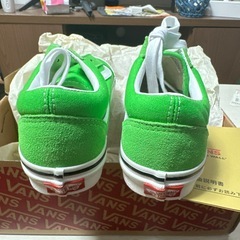 VANS オールドスクール グリーン スニーカーの画像