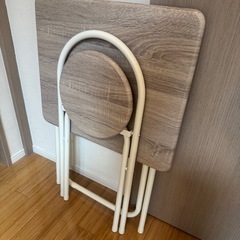 フォールディングテーブルセットあげますの画像