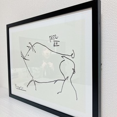 ピカソポスター 「Le petit cochon ブラックフレーム おしゃれの画像