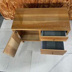 キャビネット 収納ラック ベージュの画像