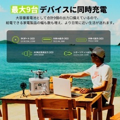EVOPOW×AIWOLL ポータブル電源515Whリン酸鉄AC600W 瞬間最大1200W LEDライト専用バッグ付きの画像