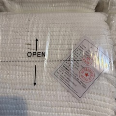 【新品未使用未開封】不織布　使い捨てヘアキャップ　ギャザーキャップ　介護福祉医療用　白　ホワイト 100枚入　4袋セットの画像