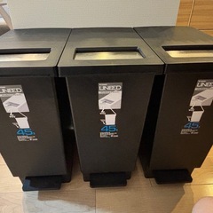 45Lゴミ箱 ブラック 3個の画像