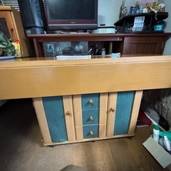 ダイニングテーブル　折り畳み式の画像