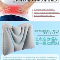【新品】腰痛 クッション 軽量 コンパクト 腰枕 持ち運び 旅行 背もたれ 長距離移動の画像