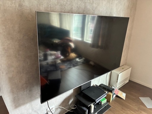 TCL 75インチ 4K液晶テレビ テレビ台付き！【使用期間わずか数ヶ月／札幌市豊平区月寒 引き取り限定】